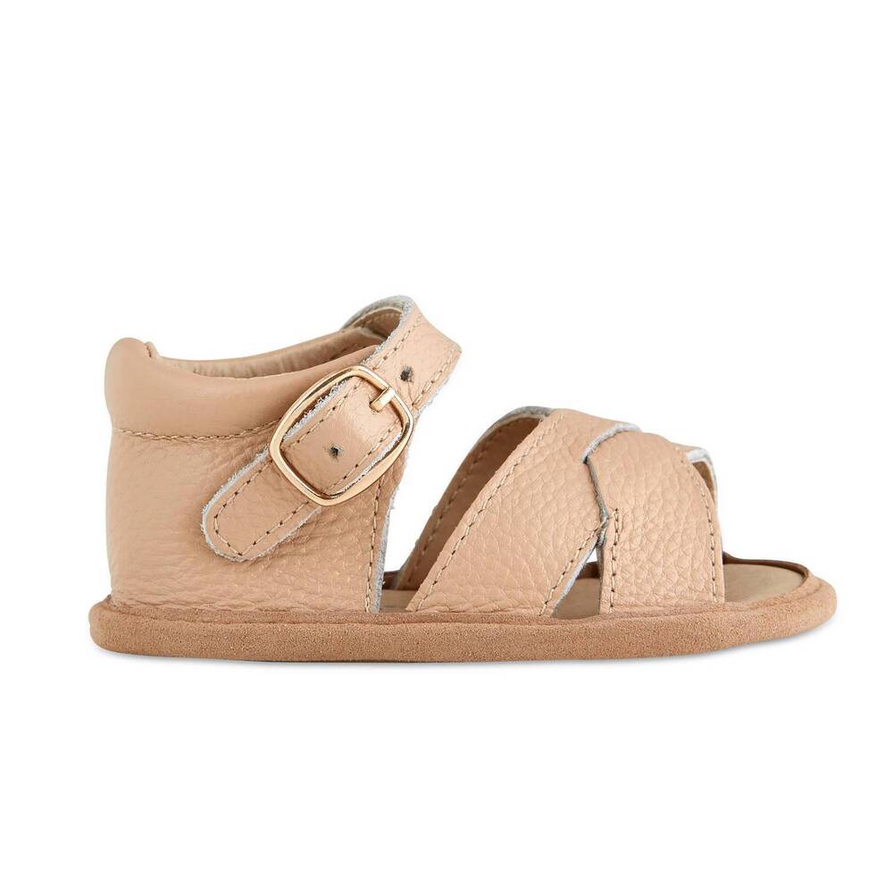 NEW BABY THREADS girls tully split-soled leather sandal in tan